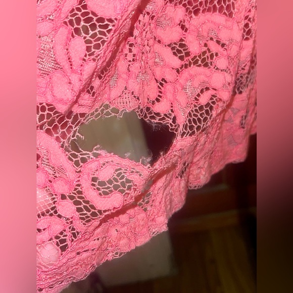 Torrid Brand Coral Lace Skater Dress.  Size 14 READ DESCRIPTION **SEE PICS - Picture 4 of 7